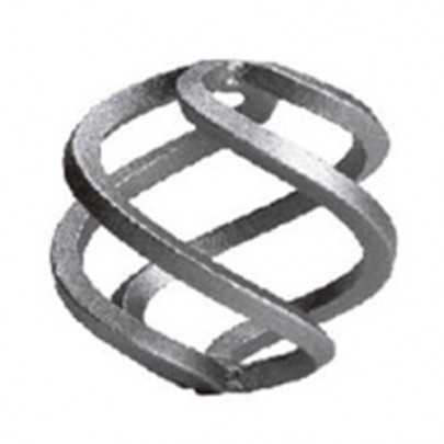 12.011.01 Wrought Iron Four Wires Twist Basket
