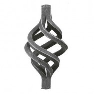 12.082.01 Wrought Iron Four Wires Twist Basket