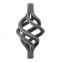 12.082.01 Wrought Iron Four Wires Twist Basket