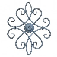 13.018.01 Decorative Wrought Iron Rosettes For Gate Fence and Staircase