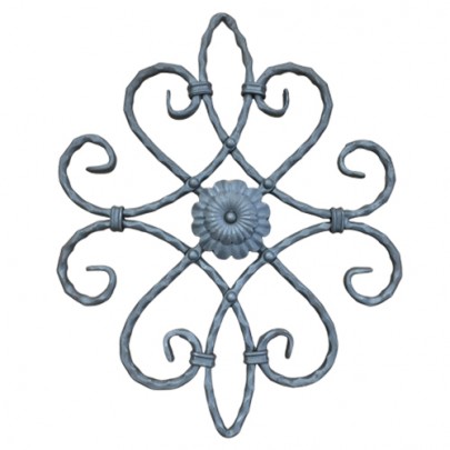13.018.01 Decorative Wrought Iron Rosettes For Gate Fence and Staircase