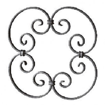 13.020.02 Ornamental Wrought Iron Panels For Gate Fence and Staircase