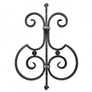 13.032 Main Gate Design Wrought Iron Rosettes Panels For Garden