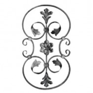 13.033 Main Gate Design Wrought Iron Rosettes Panels For Garden