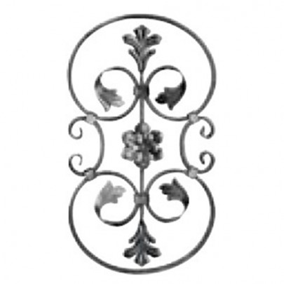 13.033 Main Gate Design Wrought Iron Rosettes Panels For Garden