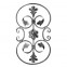 13.033 Main Gate Design Wrought Iron Rosettes Panels For Garden