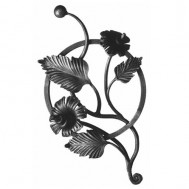13.036 Main Gate Design Wrought Iron Rosettes Panels For Garden