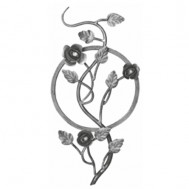 13.038 Main Gate Design Wrought Iron Rosettes Panels For Garden