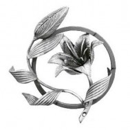 13.041 Main Gate Design Wrought Iron Rosettes Panels For Garden