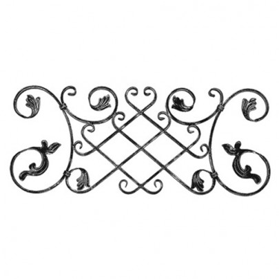 13.042 Main Gate Design Wrought Iron Rosettes Panels For Garden