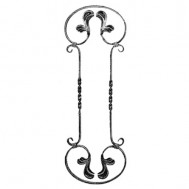 13.043 Main Gate Design Wrought Iron Rosettes Panels For Garden
