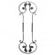 13.043 Main Gate Design Wrought Iron Rosettes Panels For Garden