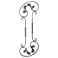 13.044 Main Gate Design Wrought Iron Rosettes Panels For Garden