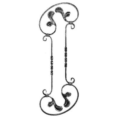 13.044 Main Gate Design Wrought Iron Rosettes Panels For Garden