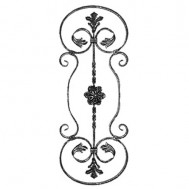 13.045 Main Gate Design Wrought Iron Rosettes Panels For Garden