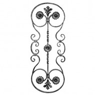13.046 Main Gate Design Wrought Iron Rosettes Panels For Garden