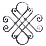 13.047 Main Gate Design Wrought Iron Rosettes Panels For Garden