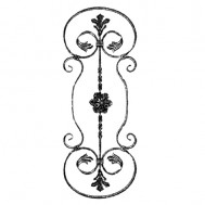 13.048 Main Gate Design Wrought Iron Rosettes Panels For Garden
