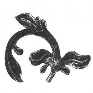 51.115 Decorative Garden Fence Cast Stee Flowers And Leaves