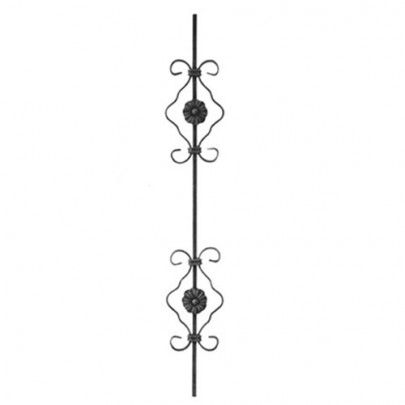 21.045 Wrought Iron Forging Ornamental Balustrade Forged Pickets