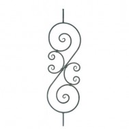 21.164 Wrought Iron Forging Ornamental Balustrade Forged Pickets