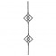 22.105 Wrought Iron Forging Ornamental Balustrade Forged Pickets