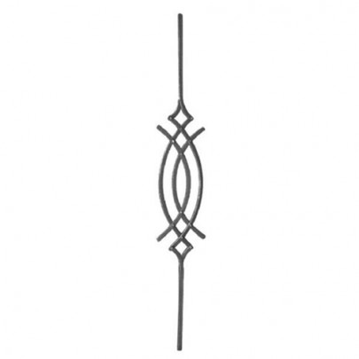 22.108 Wrought Iron Forging Ornamental Balustrade Forged Pickets