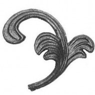 52.003 Decorative Garden Fence Cast Steel Flowers And Leaves