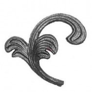 52.004 Decorative Garden Fence Cast Steel Flowers And Leaves