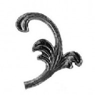 52.004.01 Decorative Garden Fence Cast Steel Flowers And Leaves