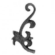 52.008.01 Decorative Garden Fence Cast Steel Flowers And Leaves