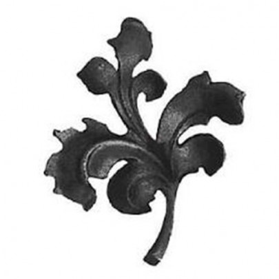 52.018 Decorative Garden Fence Cast Steel Flowers And Leaves