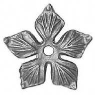 52.132 Decorative Garden Fence Cast Steel Flowers And Leaves