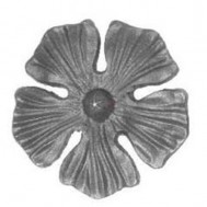 52.134 Decorative Garden Fence Cast Steel Flowers And Leaves