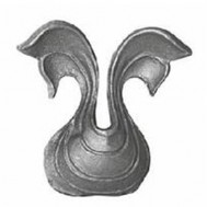 52.135 Decorative Garden Fence Cast Steel Flowers And Leaves