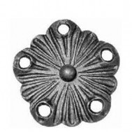 52.136 Decorative Garden Fence Cast Steel Flowers And Leaves