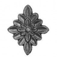 52.309 Decorative Garden Fence Cast Steel Flowers And Leaves