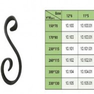 10.100-10.105.01 Wrought Iron House Gate Designs Steel Scroll