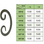 10.300-10.406 Wrought Iron House Gate Designs Steel Scroll