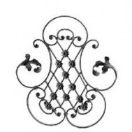13.049.01 Main Gate Design Wrought Iron Rosettes Panels For Garden