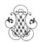 13.049.12 Main Gate Design Wrought Iron Rosettes Panels For Garden