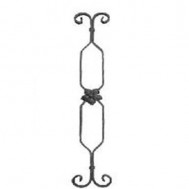 13.055 Main Gate Design Wrought Iron Rosettes Panels For Garden