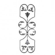 13.057 Main Gate Design Wrought Iron Rosettes Panels For Garden