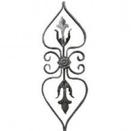 13.058.01 Main Gate Design Wrought Iron Rosettes Panels For Garden