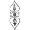 13.058.01 Main Gate Design Wrought Iron Rosettes Panels For Garden