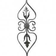 13.058.02 Main Gate Design Wrought Iron Rosettes Panels For Garden