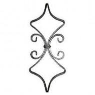 13.061 Main Gate Design Wrought Iron Rosettes Panels For Garden