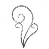 13.063 Main Gate Design Wrought Iron Rosettes Panels For Garden