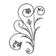 13.081 Main Gate Design Wrought Iron Rosettes Panels For Garden