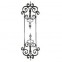 13.049 Main Gate Design Wrought Iron Rosettes Panels For Garden